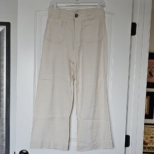 New Anthropologie Maeve Cream Trousers